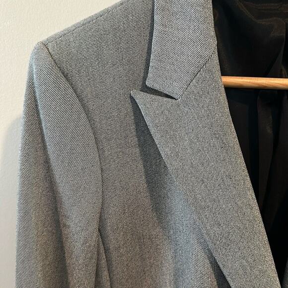 Express Studio Stretch size 12 Gray One Button Blazer Jacket - Picture 3 of 12